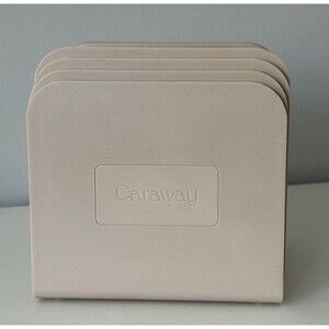 Caraway Magnetic Pot Pan Lid Holder Organizer Storage Dividers Set of 4 Beige